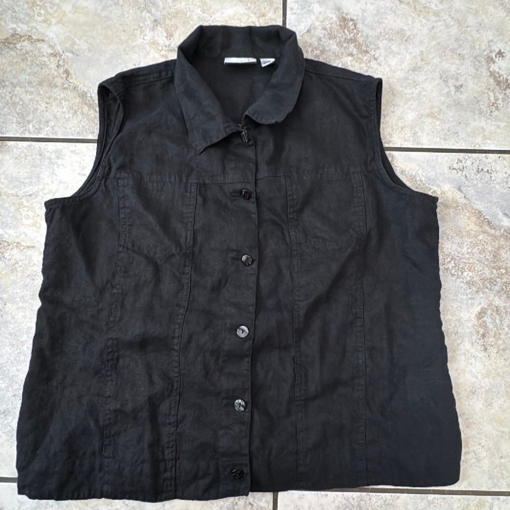 Chico's‎ Black Boxy Button Down Shirt
